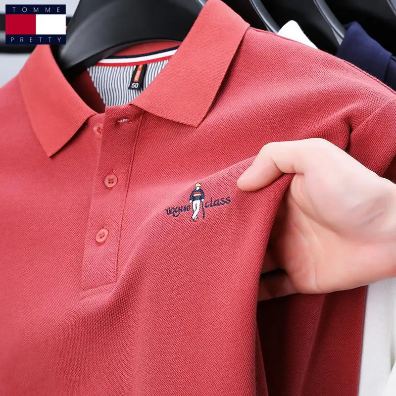 Áo Thun Tommy Mỹ, Cao Cấp, 100% Cotton, Dài Tay, Thêu Ve Áo, Áo Polo Nam, Thời Trang, Thích Hợp Cho Mùa Thu, Hàng Chính Hãng