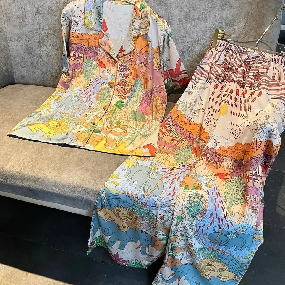 Đồ bộ tay ngắn lụa latin - size 46-68kg - pijama nữ Women top