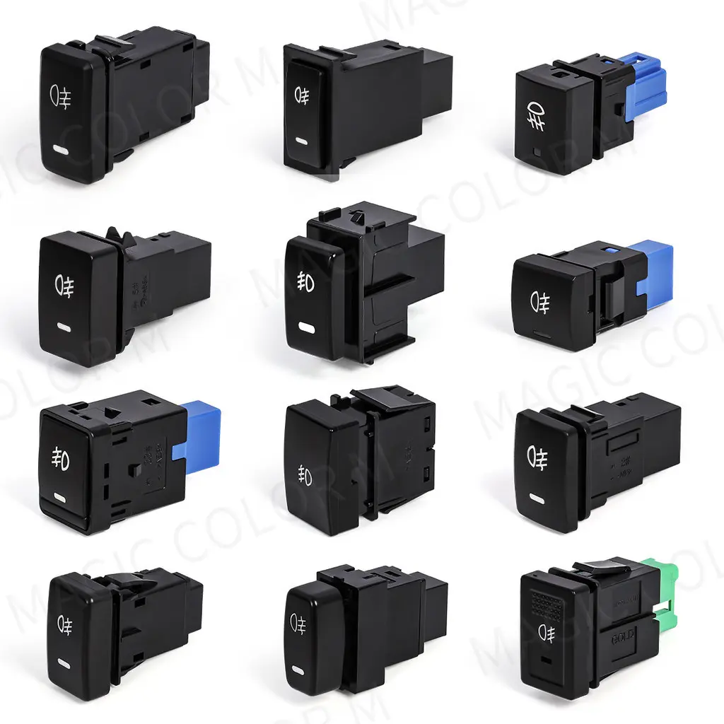 Car Fog Light Socket Switch Indicator On Off Push Button For Toyota Honda Car Accessories 12V
