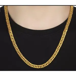M3 Kalung Rantai Gold Besar Panjang 50cm - 60cm Perhiasan Fashion Wanita dan Pria Berlapis Emas 24K Tidak Mudah Luntur  Terlaris
