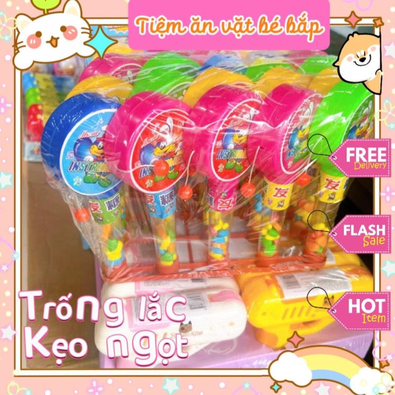 20 chiếc đồ chơi trống lắc trẻ em kèm kẹo trái cây thơm ngon Tiệm Ăn Vặt Bé Bắp Cho Bé Kem