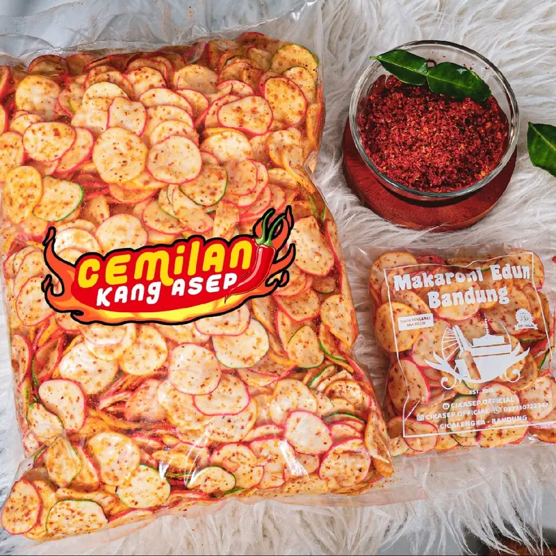 Kerupuk Seblak Kang Cemilan Asep Bumbu Daun Jeruk Kemasan 500gr Food Snacks Camilan Makanan Pedas 1