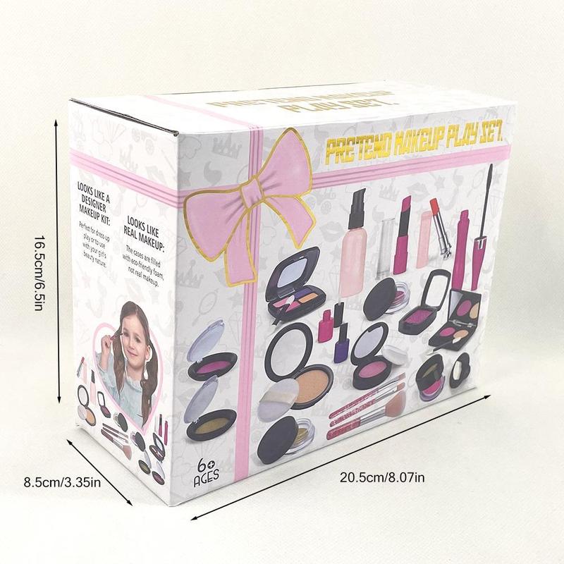 Fun Lipstick Makeup Toy Kit Summer Gift, 20pcs/set Realistic Princess Cosmetic Kit with Storage Bag, Cosmetic Toy Room Decor, Back To School Essentials, Kids Toys, Thanksgiving, Chrismats Gift Set, Christmas Gift, Stocking Filler 1
