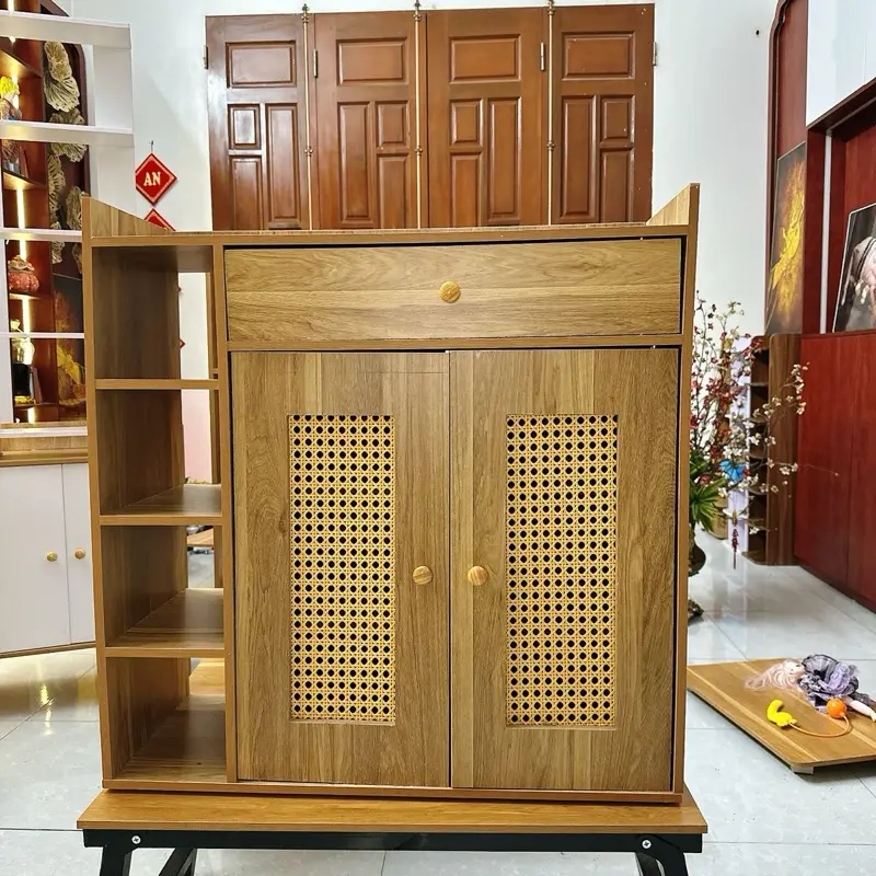 Tủ giày cánh mây. Có ngăn kéo tiện lợi kích thước 80x80x30