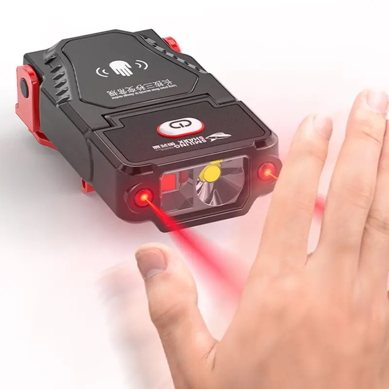 Đèn pha LED USB Cảm Ứng Có Thể Sạc Lại Kẹp trên Mũ, Đèn pin ánh sáng mũ, Đèn câu cá 7