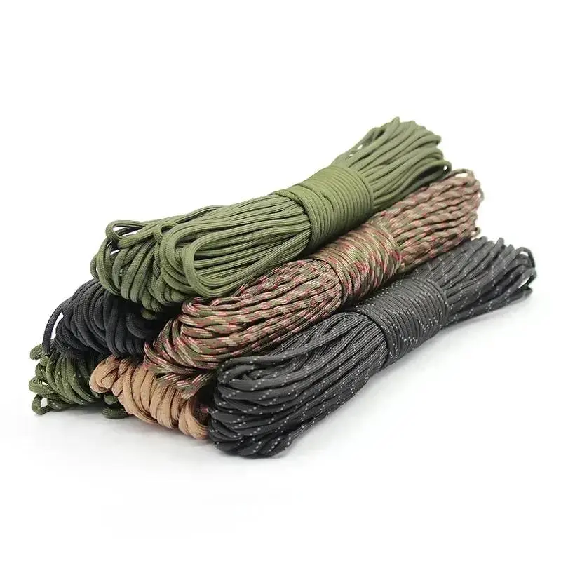 Dây Paracord, 7 Lõi, 550 Mảnh, Đường Kính 3 8 16 M, Độ Dày 4Mm, Thích Hợp Để Cắm Trại Ngoài Trời, Dây Sinh Tồn, Dây Dù, Đi Bộ Đường Dài, Phụ Kiện Lều 0
