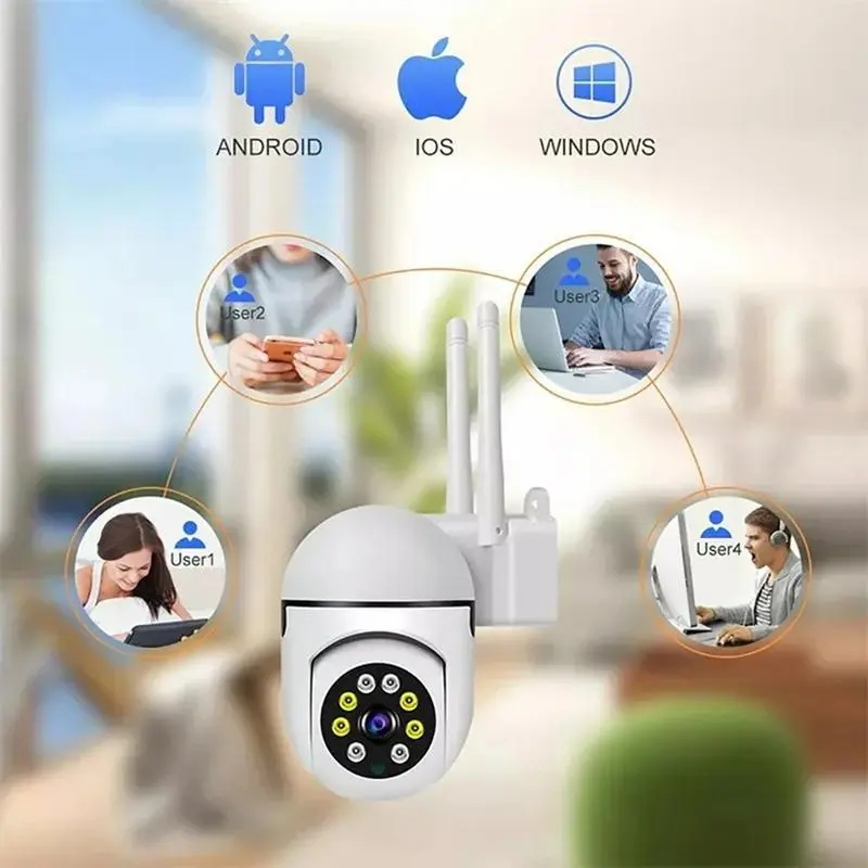 1080P Full HD WiFi IP Camera, Night Vision Camera with 8GB Memory Card, Motion-Detection Remote Monitoring Camera, Home Security Camera 6