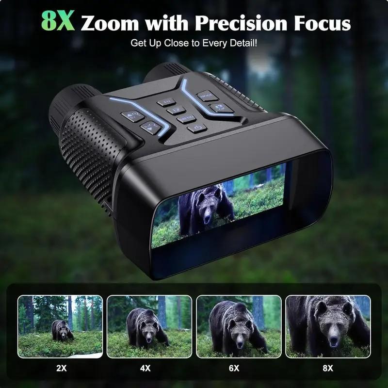 Product Introduction of 4.5 Inch Video Camera, 8X Digital Zoom Night View Goggles, Handheld Small Camera, Professional Night View Goggles for SavingCamping Photos and Videos 2