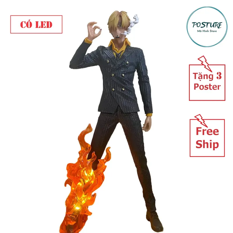 Mô hình One Piece Sanji đứng siêu đẹp  cao 31 cm không đế - Có LED Đồ Chơi Toy 0