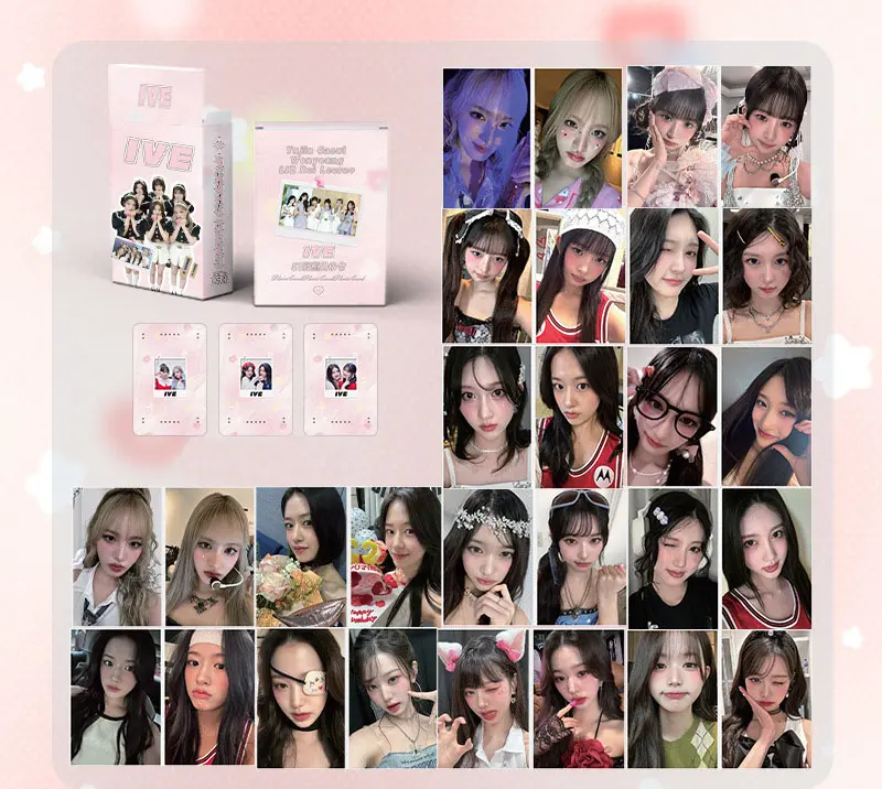 [55pcs] HOLOGRAM PACK PHOTOCARD IVE PINK HOLO ALBUM LOMO CARD PHOTO CARD KPOP LOMOCARD KPOPERS PHOTOCARD 0