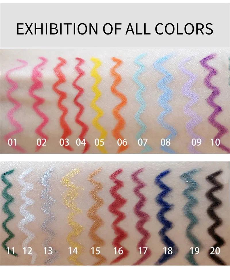 Product Introduction of Waterproof Pearlescent Matte Eyeliner Not Easy Pen Rotatable Eyeliner Long Lasting Eye Makeup Tools Korean Makeup Products Lipliner Eyeshadow 45
