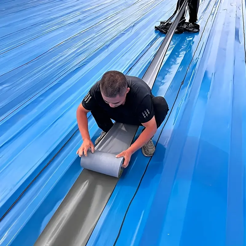 Industrial Grade Polyethylene Waterproof Pipe Tape, 10cm x 500cm - Metal Roof and Surface Leak Sealant, PE Roof Repair Tape, Water and Rust Resistant, Single Roll 1
