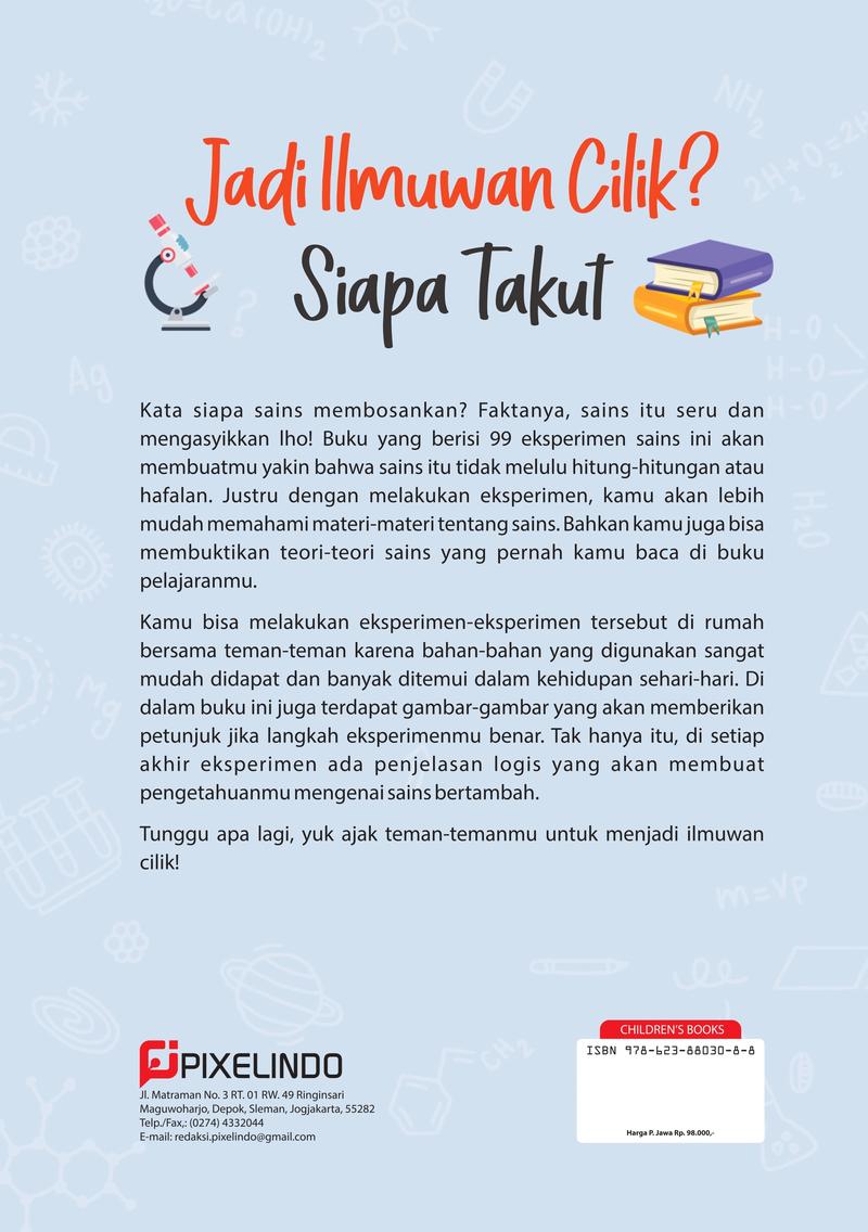 Product Introduction of BUKU EDUKASI ANAK: JADI ILMUWAN CILIK? SIAPA TAKUT? (99 Eksperimen Sains Asyik untuk Anak) Soft Cover 1