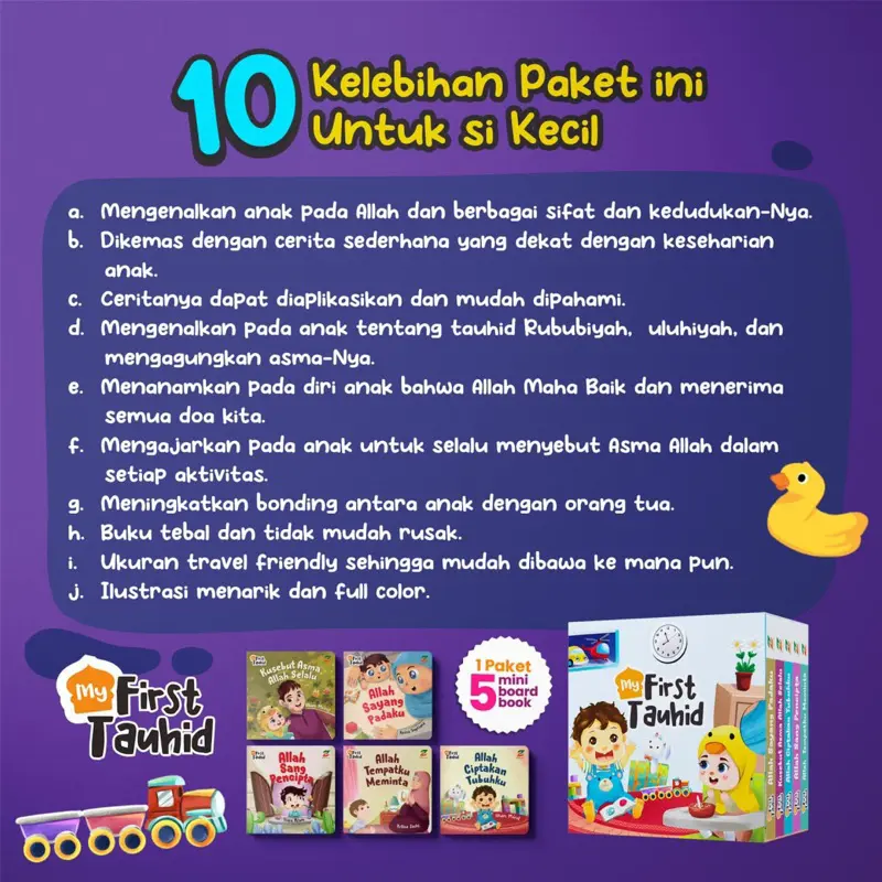 My First Tauhid - isi 5 Buku Boardbook Pengetahuan Dasar Tauhid Anak Usia 2+ Buku Cerita Anak - Ziyad Books 2