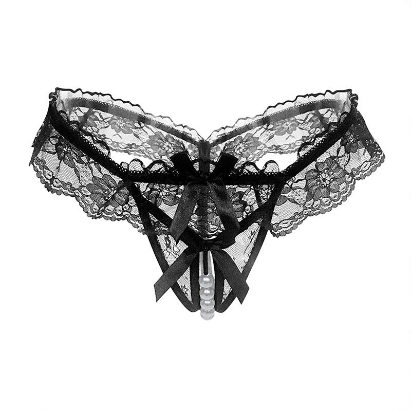 Quần Lót Dây G-String Phong Cách Hàn Quốc - Thiết Kế Đáy Mở Ren Cao Cấp Đính Ngọc Trai (Size M/L/XL, 6 Màu) 9