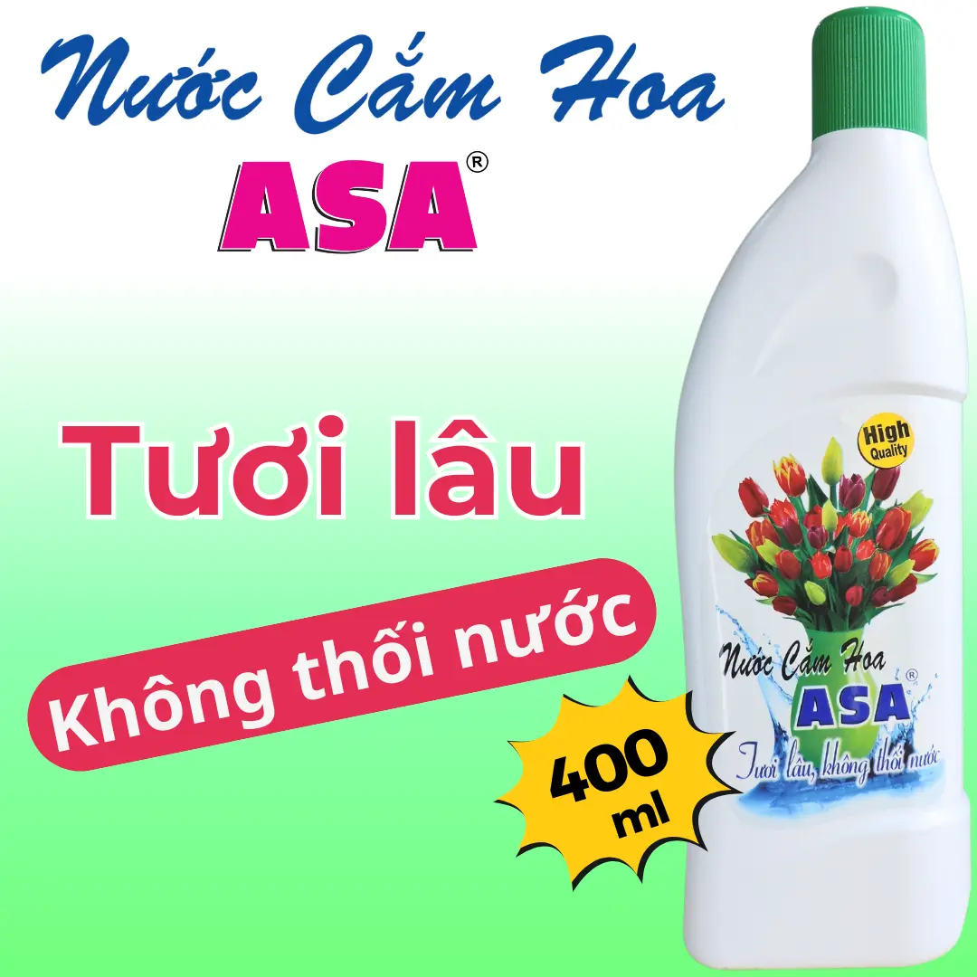 Nước cắm hoa ASA - Hoa tươi lâu, không thối nước - Phổ thông, đậm đặc