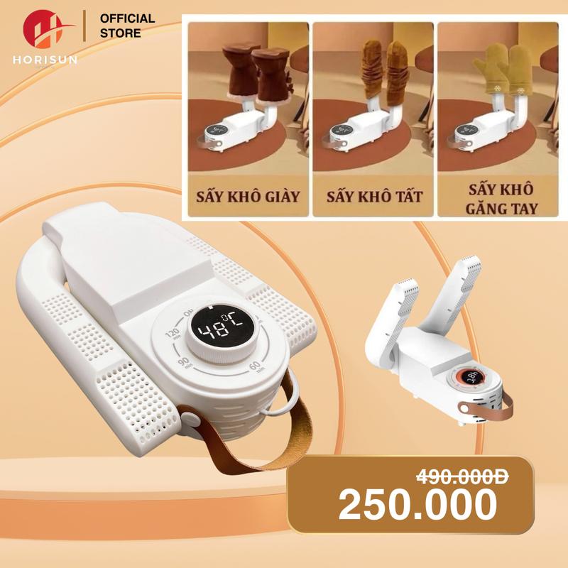 LOẠI CÓ TIA UV  Máy Sấy Giày Khử Mùi, Sấy Găng Tay Bi Tất  Khử Mùi Cực Nhanh 150W 3 Chiều Xoay 360 Độ Có Tia UV Diệt Khuẩn Nhỏ Gọn quat xaipin suoi