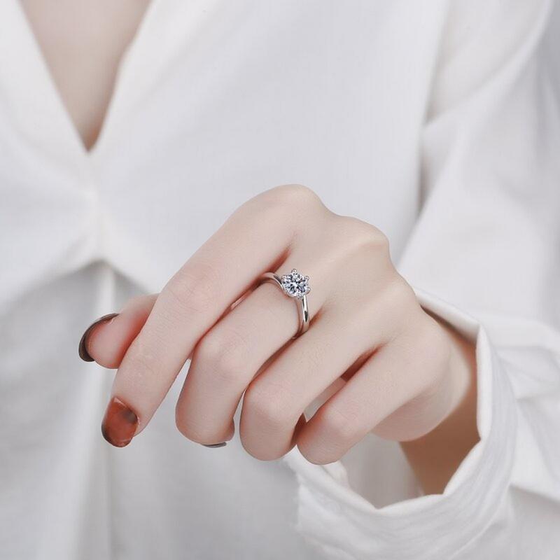 Product Introduction of Nhẫn Moissanite, Phong Cách Cổ Điển, 1 Karat, Bạc S925, Dành Cho Nữ, Có Giấy Chứng Nhận Gra 17