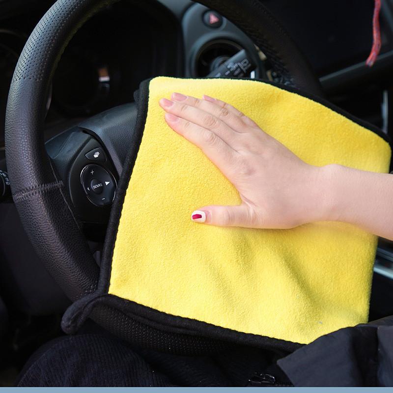 KHĂN DÀYKhăn Lau Xe Chuyên Dụng Ô Tô Lau Bếp Lau Kính Microfiber Siêu Thấm 2 Lớp - Thái Hòa Auto98 6