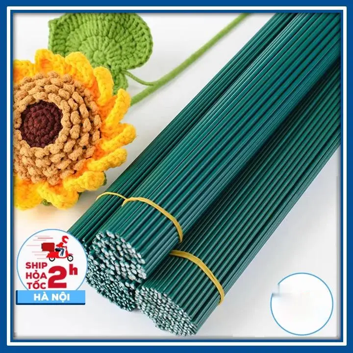 SET 100 Cành Kẽm Cắm Hoa Sáp , Hoa Giấy Dài 40cm, Phụ Kiện Làm Hoa Handmade Giá Rẻ, Cành Dẻo Uốn Dễ Dàng