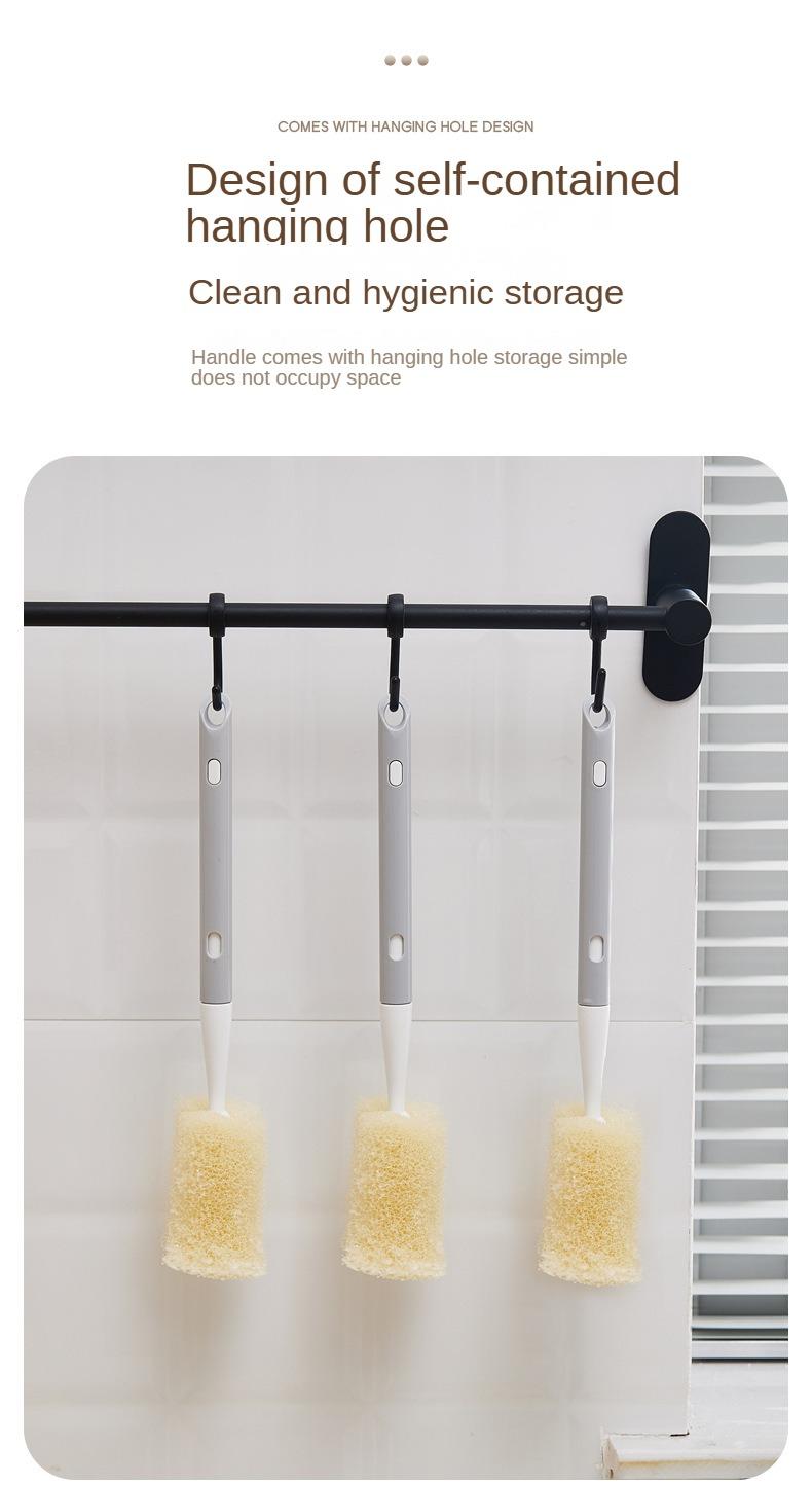 Product Introduction of Cup Washing Brush Long Handle Household Cup Brush Dedicated Fantastic Net Baby Bottle Brush Sub-Water Cup Brush Cleaning Decontamination Sponge Brush Glass Wiper Squeegees brush  cleaning tool 3