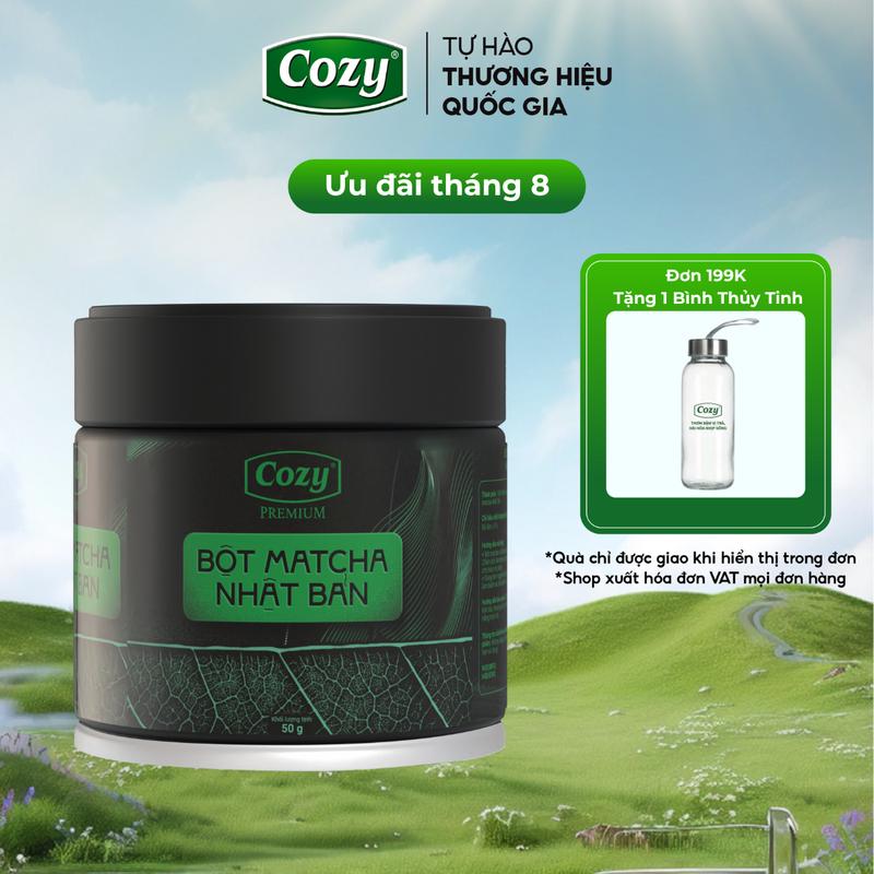 Bột Matcha Nhật Bản Premium Cozy nguyên chất nhập khẩu đậm vị Umami đặc trưng dùng pha chế đồ uống làm bánh trà đạo