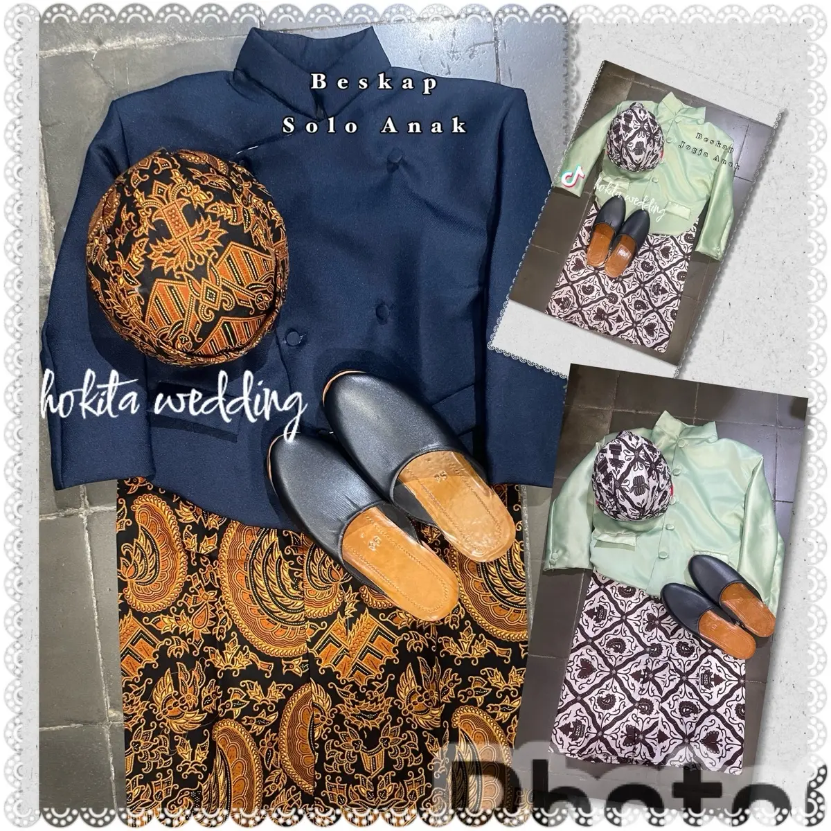 1Set Beskap Anak2 Jawa Model SOLO  Komplit  Beskap,Kain,Slop,Blangkon SD Pakaian Fashion