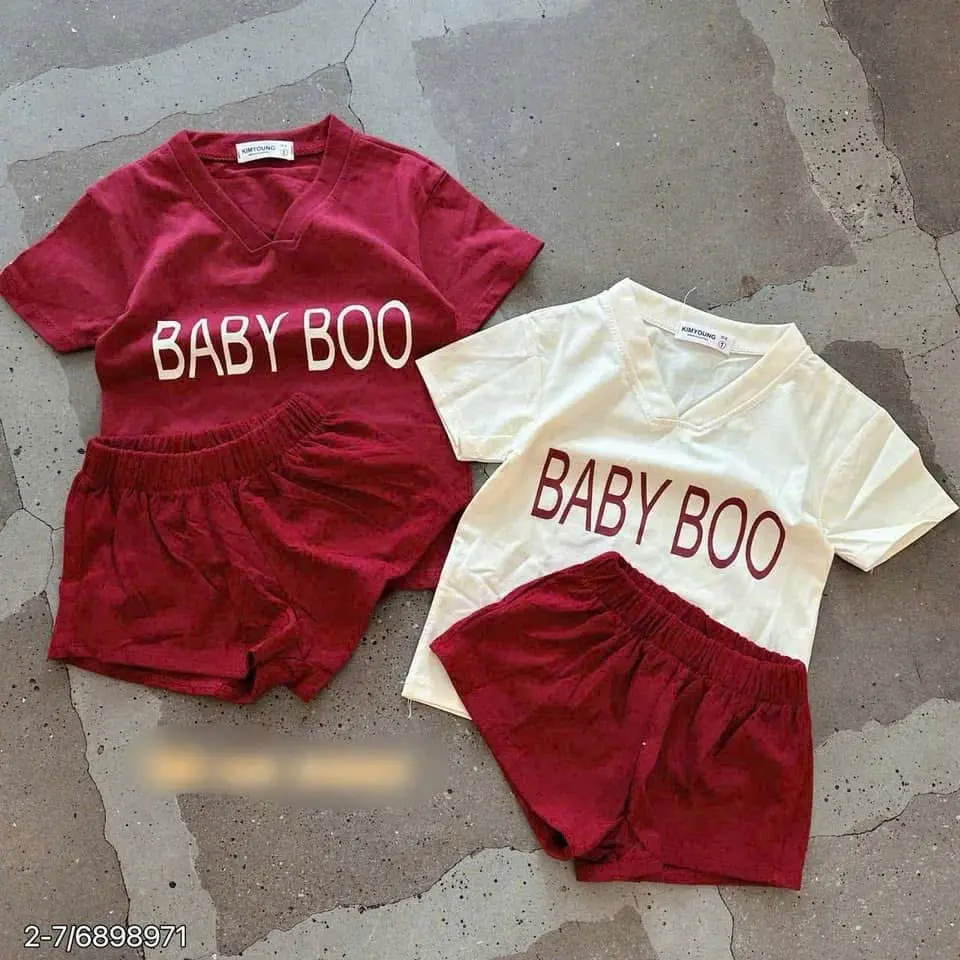 TEET02_ SET 2 BỘ BABY DOO ĐỎ BE CHO BÉ