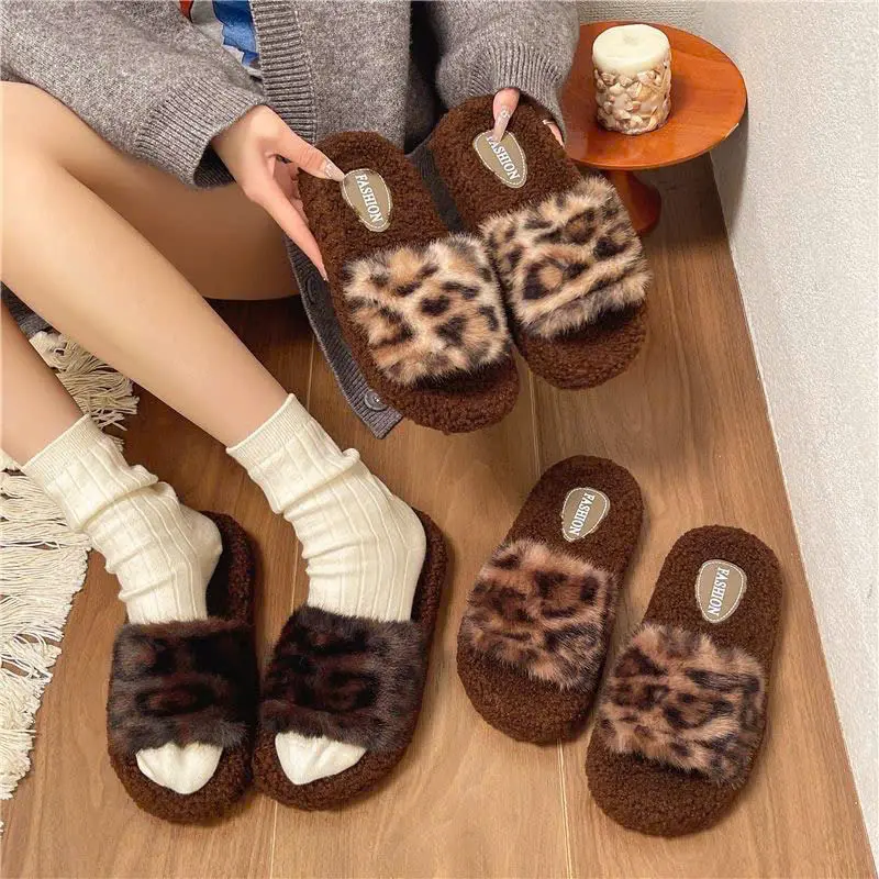 Dep Lông Dể Thương , Dép Bông Nữ Mịn, Đế cao Mềm Nhẹ DéP Slipper