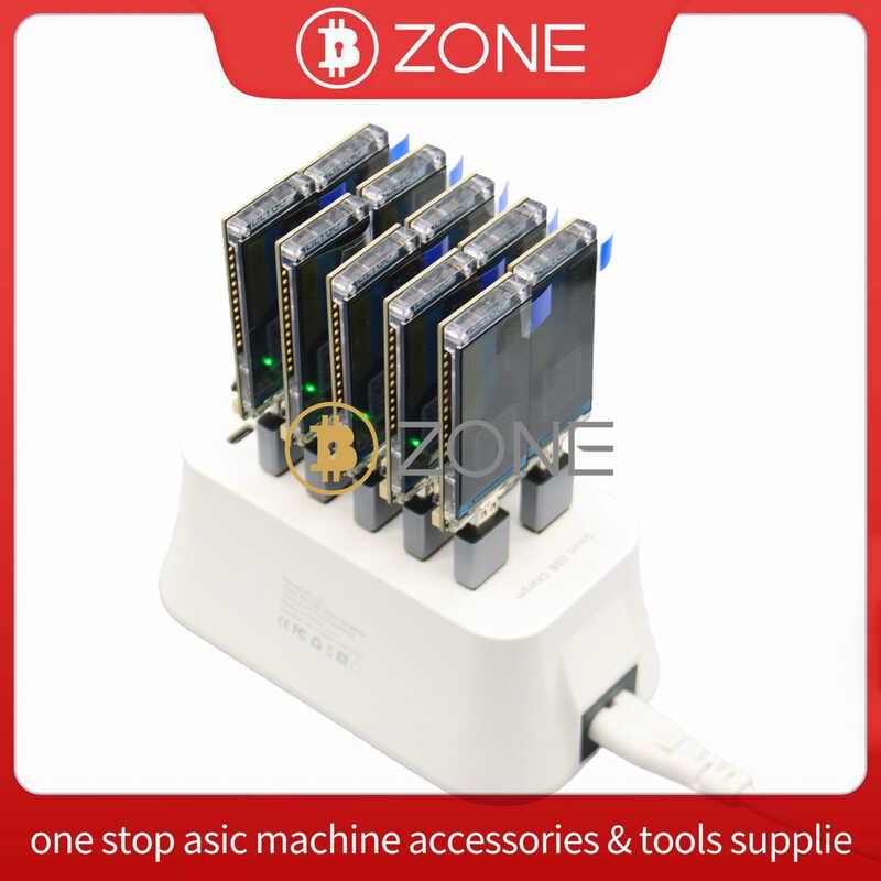 Product Introduction of 10PCS NerdMiner V2 78KH S*10 Bitcoin Solo With 10 Port USB Hub Crypto Miner T DISPLAY S3 780kh s BTC Mining Station 0