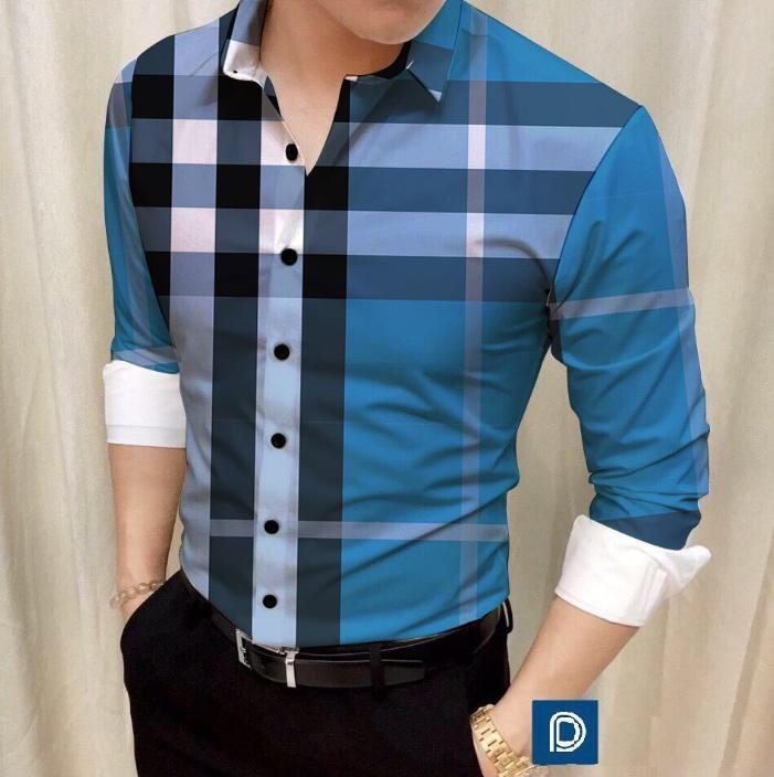  ÁO SƠ MI NAM TAY DÀI SỌC THỜI TRANG IN CÔNG NGHỆ 3D SẮC NÉT KHÔNG PHAI VẢI LỤA MỀM MỊN  PHÙ HỢP CÂN NẶNG TỪ 40-95KG  Menswear Shirt Menswear Shirt 