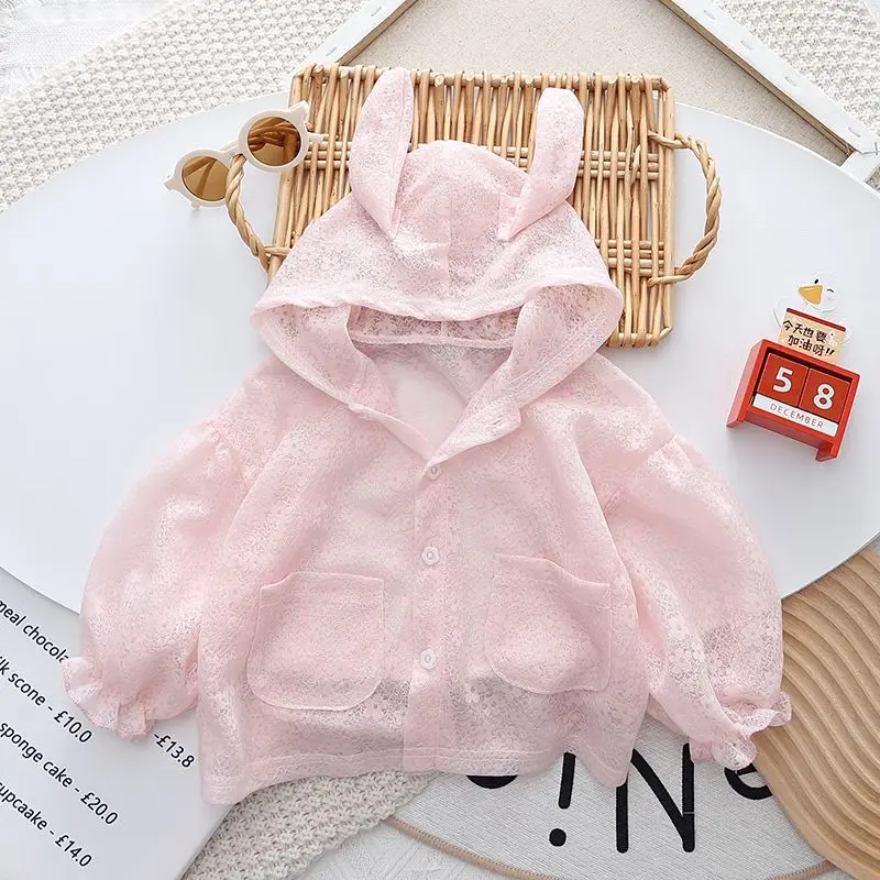 Quần Áo Chống Nắng, Cho Em Bé Và Trẻ Em, Hợp Xu hướng, Mỏng Và Thoáng Khí, Ngầu Và Ngầu, Chống Nắng, Thích Hợp Cho Bé Gái, Tấm Chắn Gió, Áo Khoác Quần Áo Điều Hòa