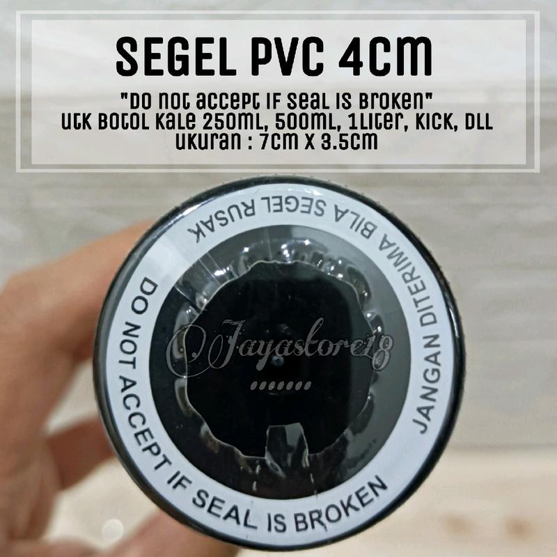 1PACK SEGEL PLASTIK PVC murah  tulisan DO NOT ACCEPT IF SEAL BROKEN BOTOL diameter 3.7cm 4cm 4.5cm murah untuk BOTOL cantik 350ML KALE 250ML 500ML 1LITER SEGEL PLASTIK PVC Jayastore18 2