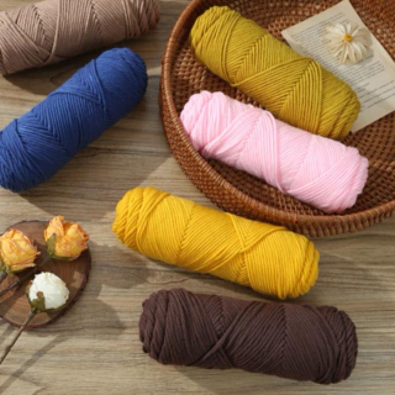 Set Len Đan - Móc Khăn Len Cotton Love - Len Ống 100g DIY Moc Lenco 8
