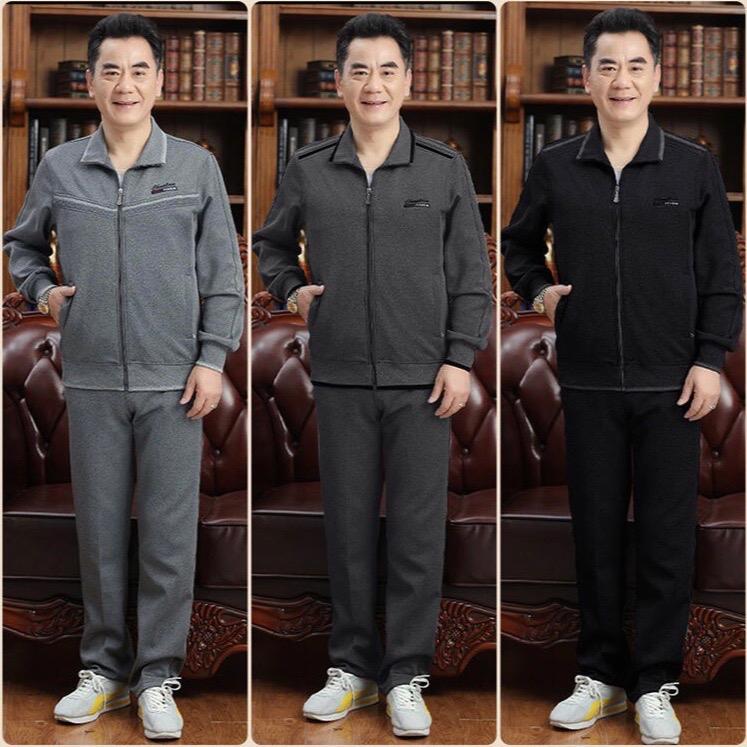 Bộ Quần Áo Nỉ Nam Trung Niên Tặng Bố Chất Dày Dặn Mềm Mịn K Xù Menswear