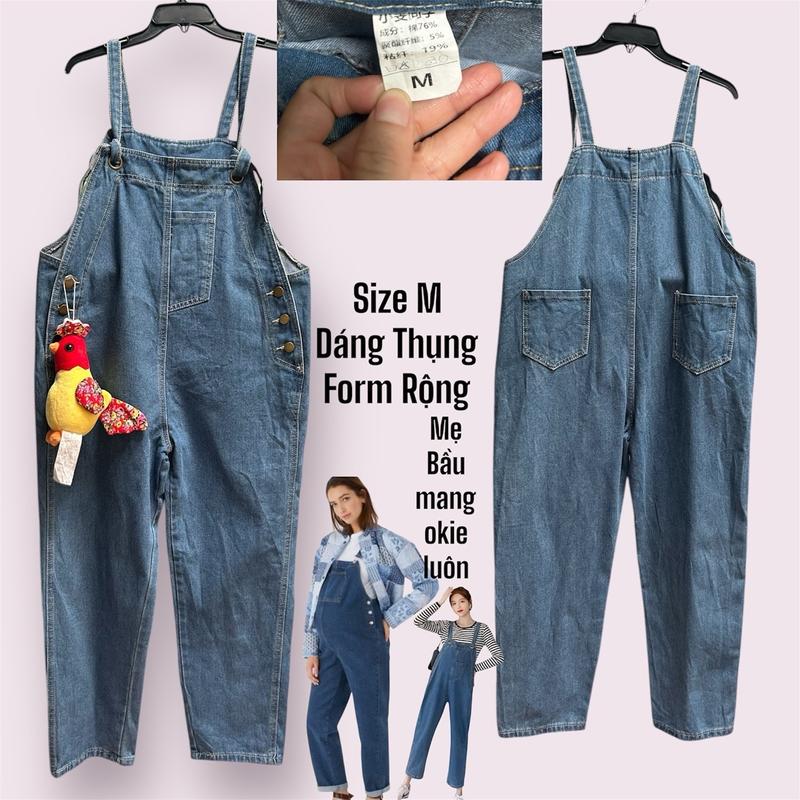 2HANDS - Quần Yếm Jean Denim Dáng Rộng Cá Tính️️ 3