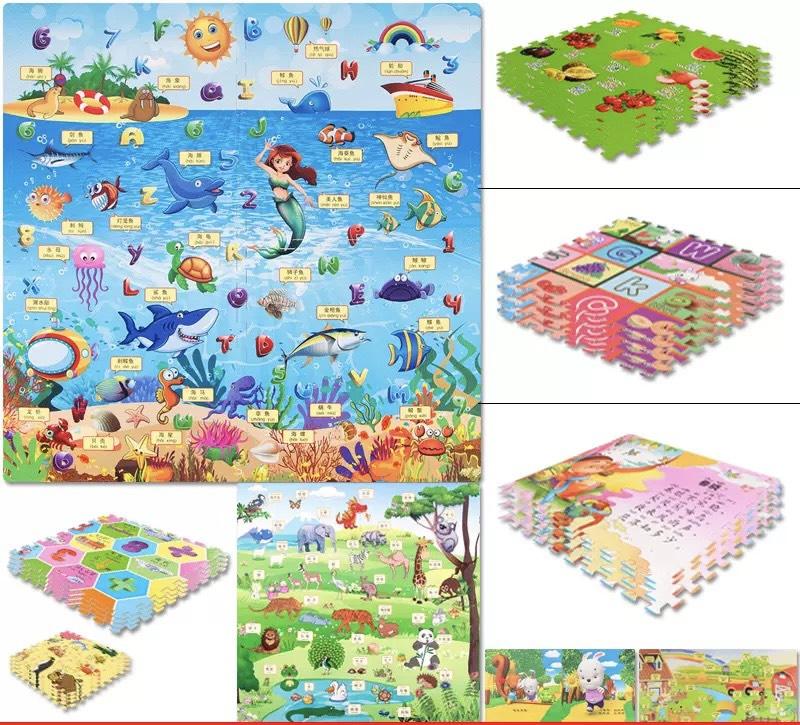 [ GIÁ RẺ ] thảm xốp lót sàn,thảm xốp trải sàn hình thú kích thước 60x60x1cm