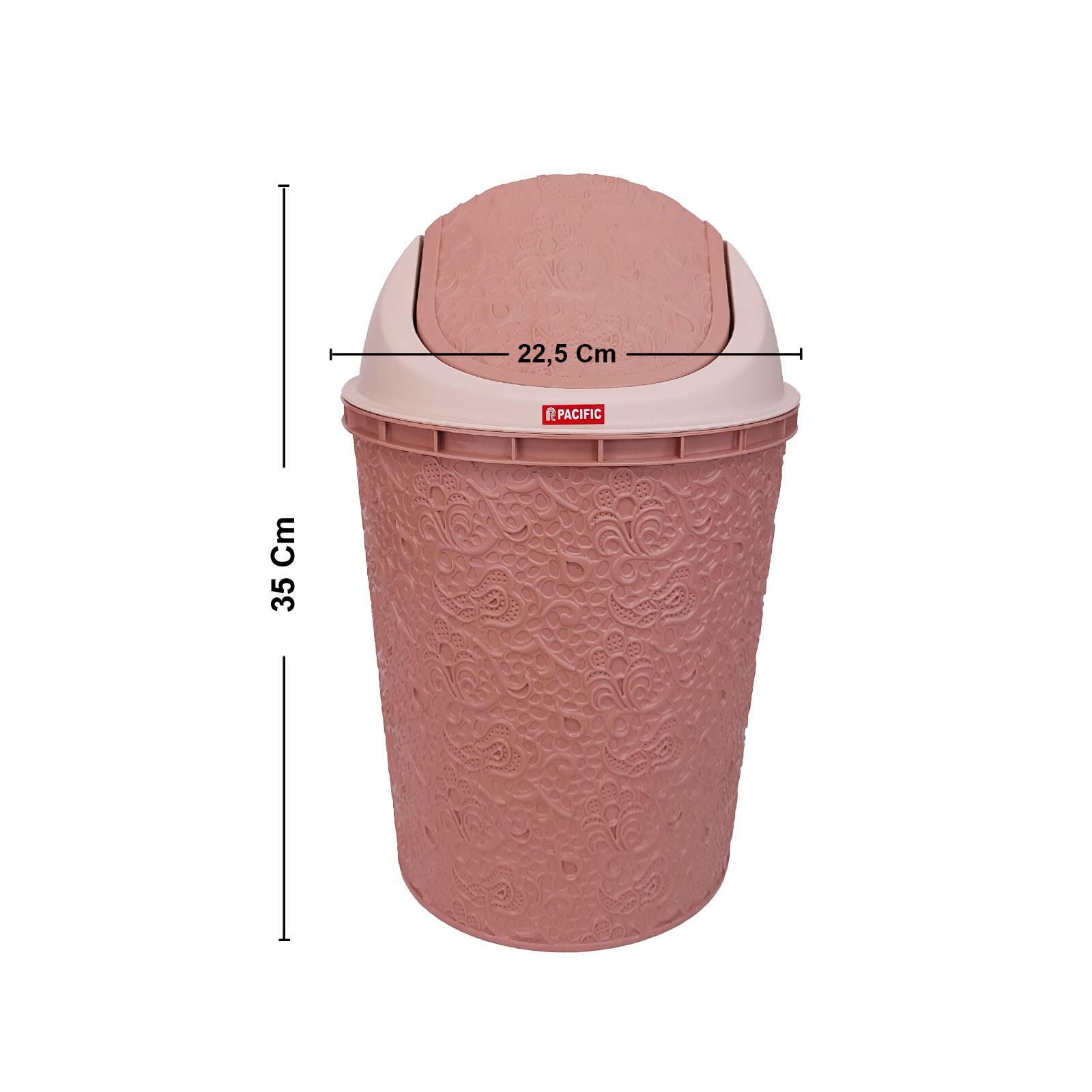 PACIFIC Tempat Sampah Batik Plastik Size M 22 x 35 CM Tutup Ayun Dustbin Plastic PP TEMPAT-SAMPAH-BATIK