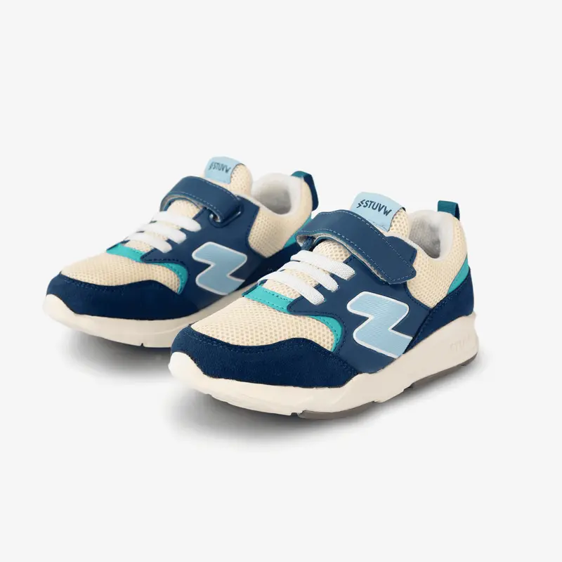 STUVW Eon Sail Blue - Sepatu Sneakers Anak Biru dan Krem Fashion 3