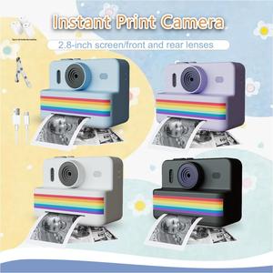 2.8 Inch Screen Kids Instant Camera, 1 Box Portable Dual Lens Selfie Camera Toy, Birthday & Holiday Gifts for Boys and Girls, Gift for Kids