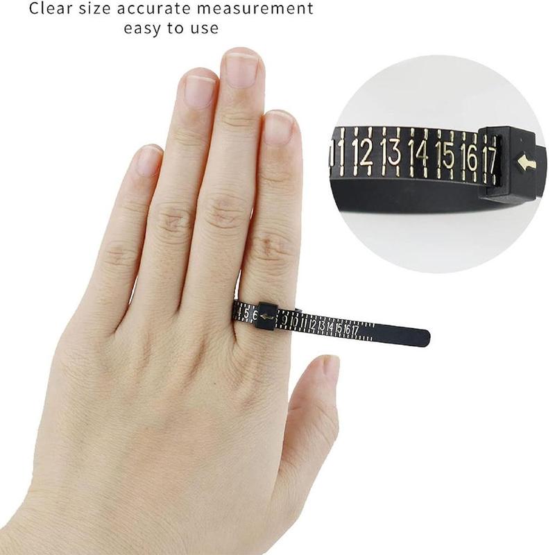 Accurate 1-17 US Ring Sizer, Plastic Finger Sizing Measure Tool For Home Shop, Ring Finger Measure, Hand Measuring Tools, Jewelry Tool 8