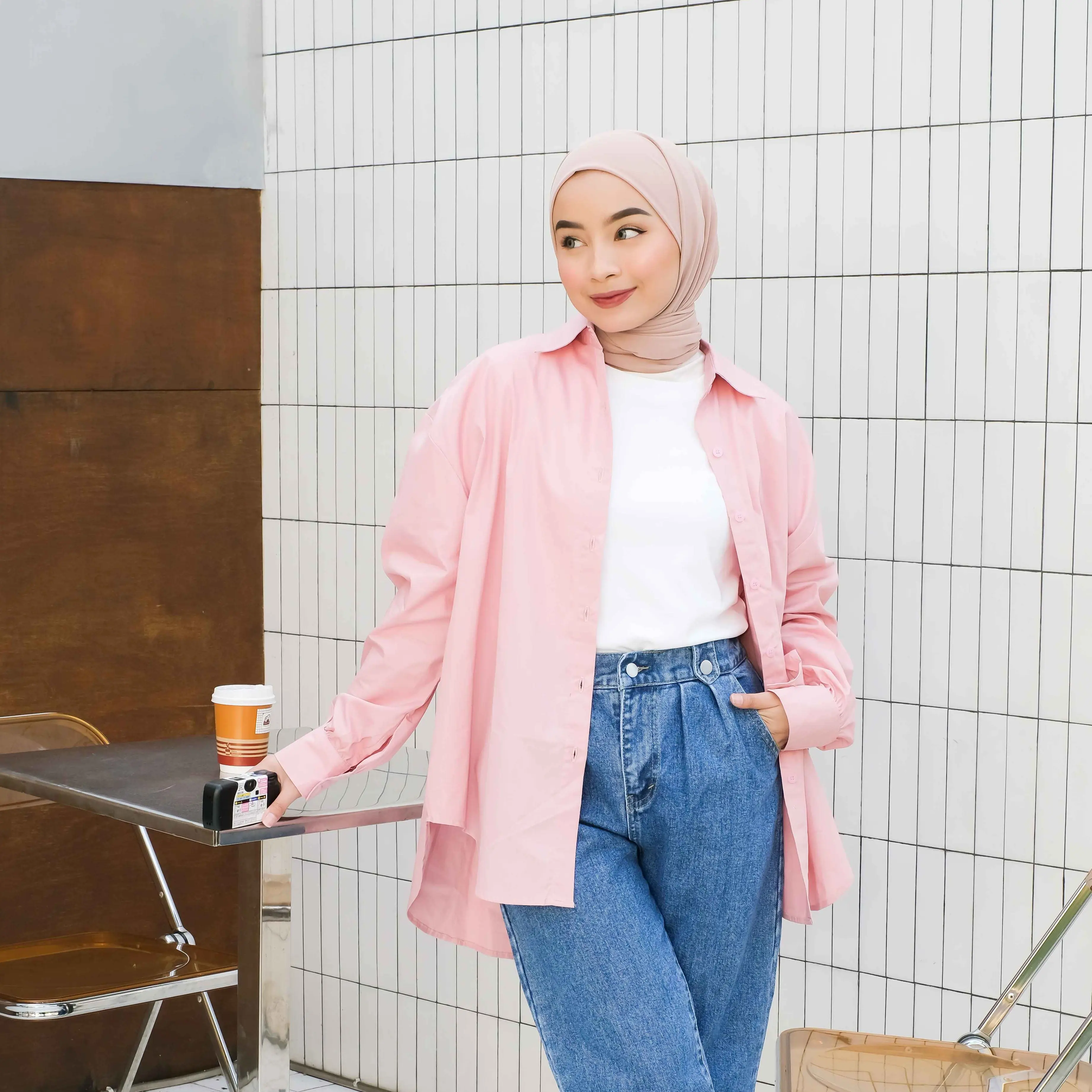 Hosofshopaholic - DERBI SHIRT - Atasan - Kemeja Wanita - All Size Baju Panjang
