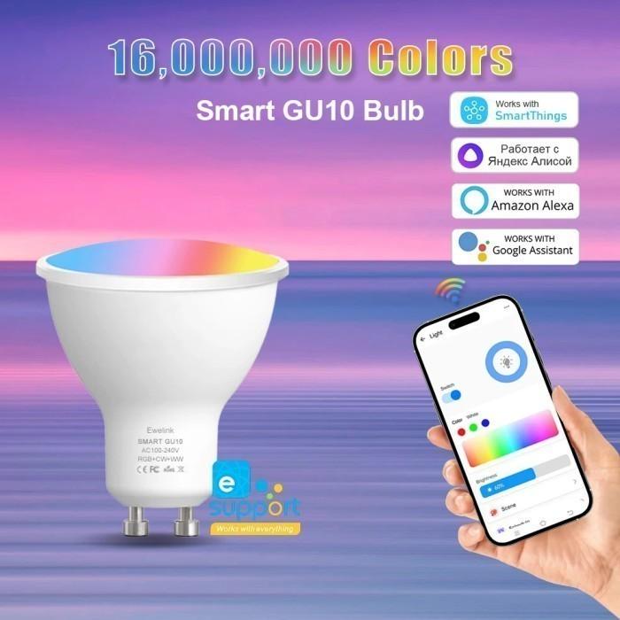 Smart Light eWelink Zigbee Bulb Support Alexa Google Voice Control GU10