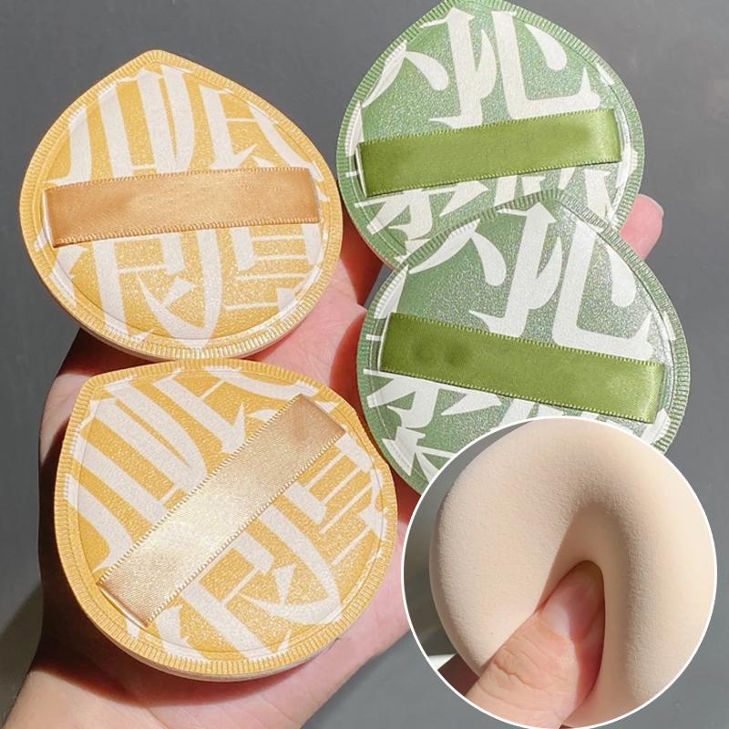  Bông Phấn Mỹ Phẩm Tròn Và Tam Giác Cho Nữ Đệm Khí Mềm Có Thể Sử Dụng Khô Và Ướt Phấn Nền Miếng Bọt Biển Di Động Bông Có Thể Giặt Được Bông Trang Điểm 