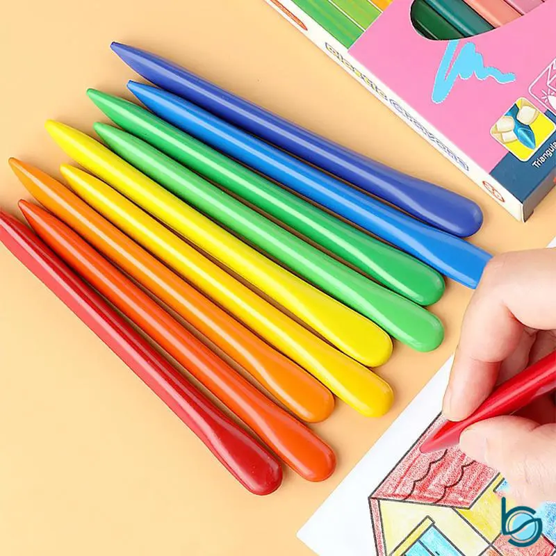 Krayon Sekolah Anak Anti Air 12/18/36 Warna Cerah Bentuk Segitiga Ergonomis Tidak Beracun Bisa Dicuci - Best Stationary 7
