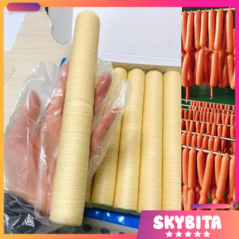Vỏ xúc xích collagen, vỏ colagen làm lạp xưởng đủ size phi 21/23/24/25/26/28