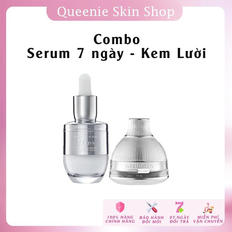 Combo VIP kem face lười + serum 7 ngày Queenie skin dưỡng da cho nữ Skincare Chăm Sóc Da Làm Đẹp Da Dưỡng Ẩm Da Women