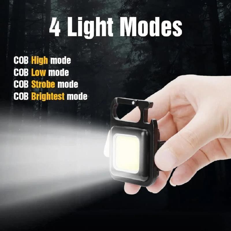 Product Introduction of Mini LED Flashlight Keychain Light Multifunctional Portable COB Camping Flashlights USB Charging Work Lights Fishing Lanterna flashlight 11