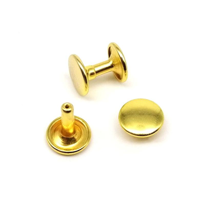 Product Introduction of Cổ áo da kim loại, Đinh tán và Đinh tán, 100 bộ, Phụ kiện quần áo, 6 / 8 / 10mm, Đinh tán tại chỗ, Vít mũ đôi, Túi da, Túi Đinh tán, Thắt lưng, Áo khoác, Sửa chữa giày 13