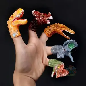 Mainan Lucu Anak Bahan Karet Bisa Masuk Di Jari Jemari Mainan Finger dinosaurus set mainan dino